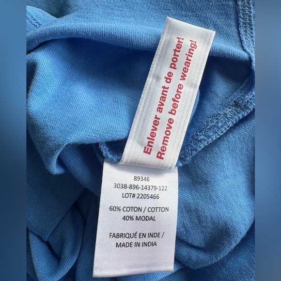 Laura Blue Embroidered Top | Size Medium - Picture 5 of 6